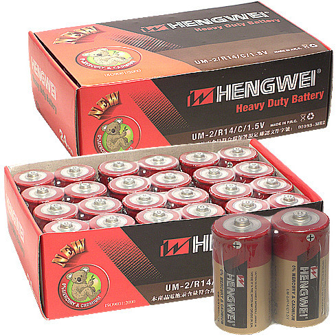 【HENGWEI】2號碳鋅電池一盒(24入)