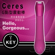 美國KEY．Ceres G Spot 克瑞斯 時尚G點按摩棒-桃紅情趣用品