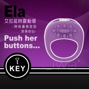 情趣用品-美國KEY．Ela 艾拉 震動環-磁吸式充電(紫)