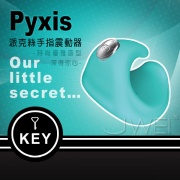 情趣用品-美國KEY．Pyxis派克斯 手指穿戴震動器-磁吸式充電-藍