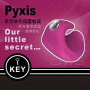 情趣用品-美國KEY．Pyxis派克斯 手指穿戴震動器-磁吸式充電-桃紅