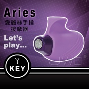 情趣用品-美國KEY．Aries 艾麗斯 指型無線震動器-紫