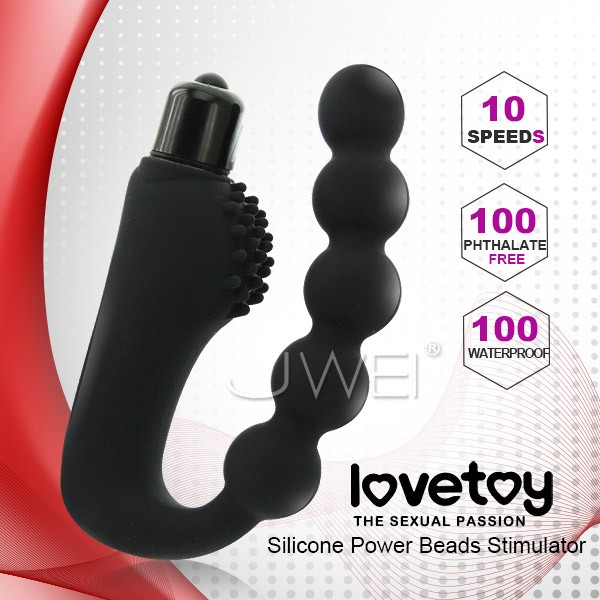 Lovetoy．Silicone Power Beads 10段變頻軟膠G點前列腺按摩棒情趣用品