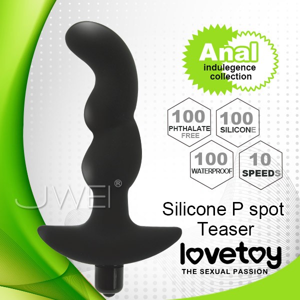 Lovetoy．Silicone P spot Teaser 10段變頻軟膠G點前列腺按摩棒