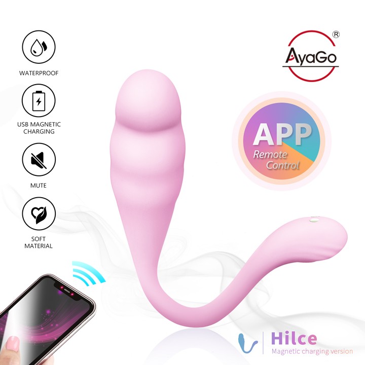 AyaGo Hilce - 嗨力士 APP遠端跨國遙控跳蛋 磁吸充電｜粉色情趣用品