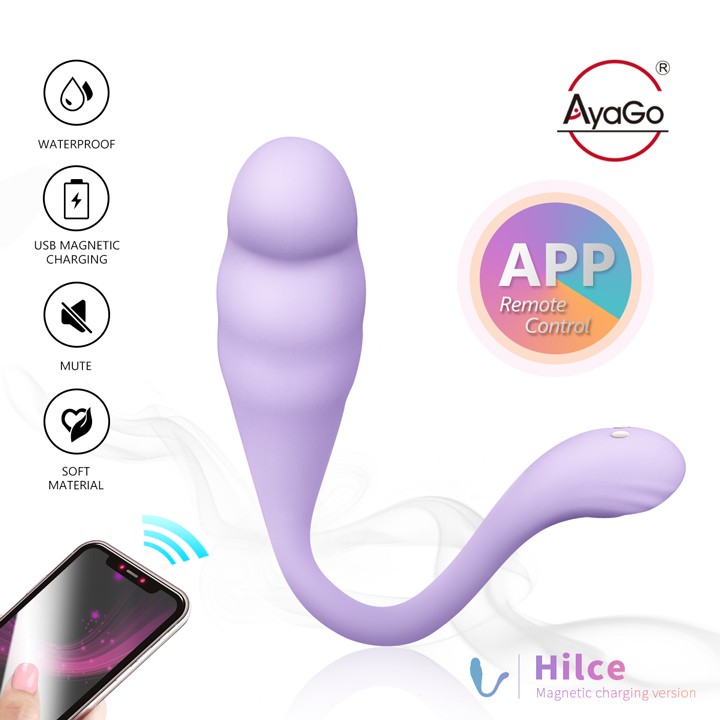 AyaGo Hilce - 嗨力士 APP遠端跨國遙控跳蛋 磁吸充電｜紫色情趣用品